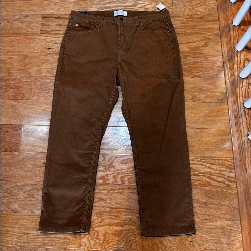 GAP Vintage Slim High Rise Tan Corduroy Pants